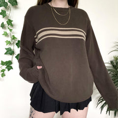 Three Striped Pullover Downtown Sweater