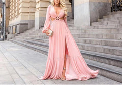 Veronique Cotton Blend Cutout Maxi Dress - Orchid