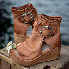 Vintage Fish-Mouth Sandals