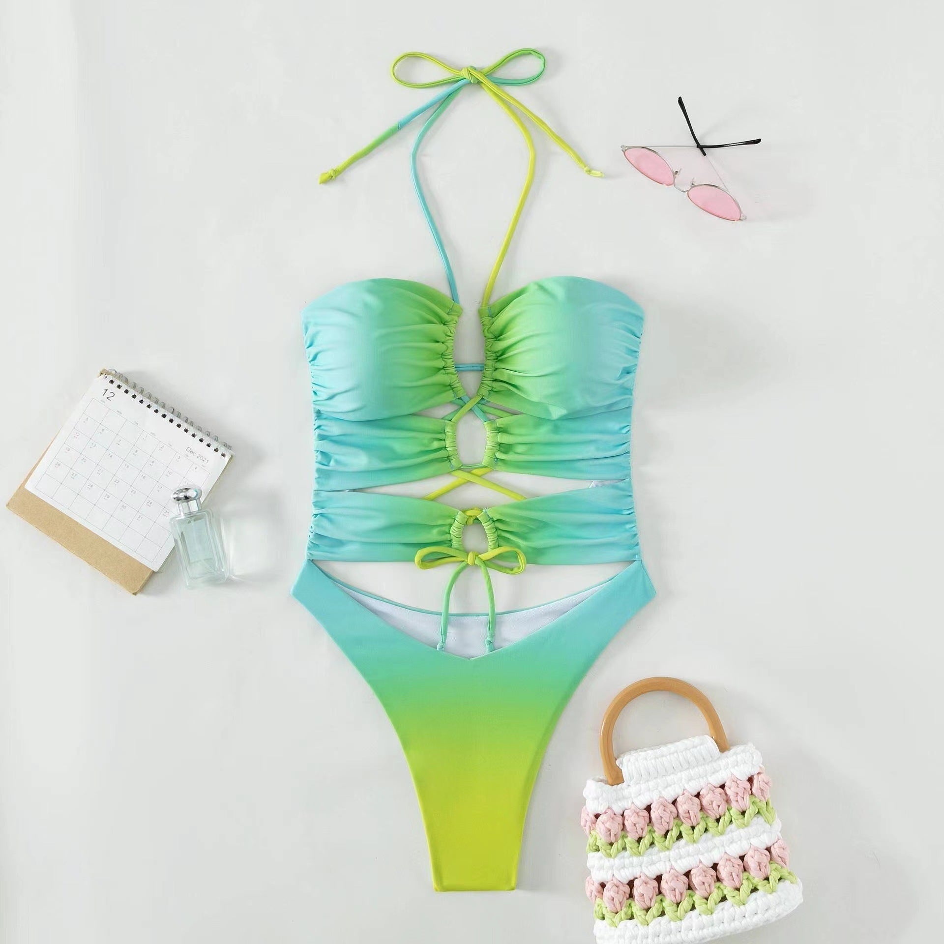 Eltoris Ripped Halter Bodysuit