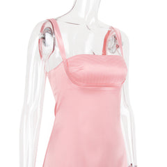 VINTAGE CREAM MINI DRESS - Pink