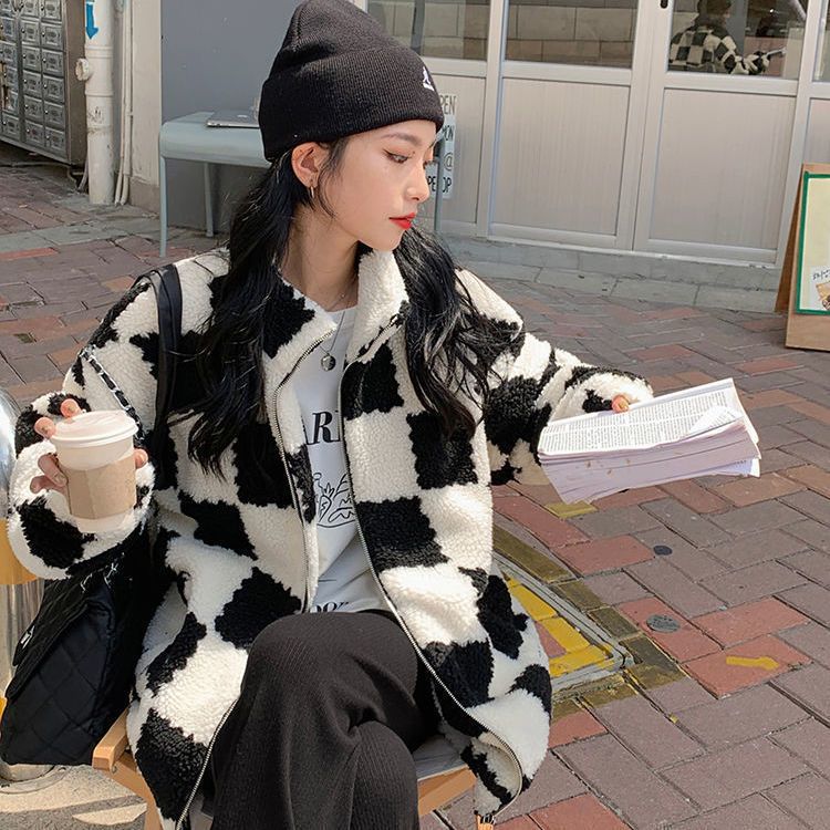 Collision Color Plush Jacket