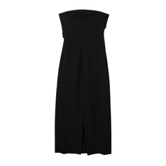 Off Shoulder Maxi Dress In Black
