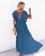 Queenie Woven Shimmer Midi Dress - Teal