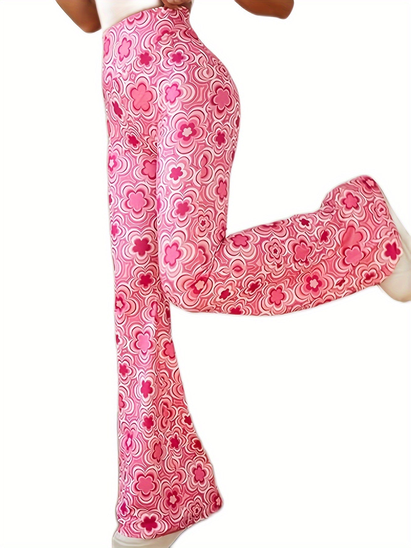 Printed Loose Casual Flare Pants