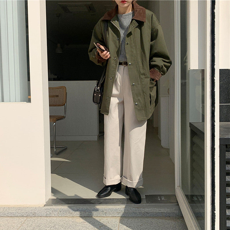 Contrast Cargo Jacket