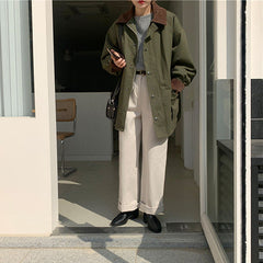 Contrast Cargo Jacket