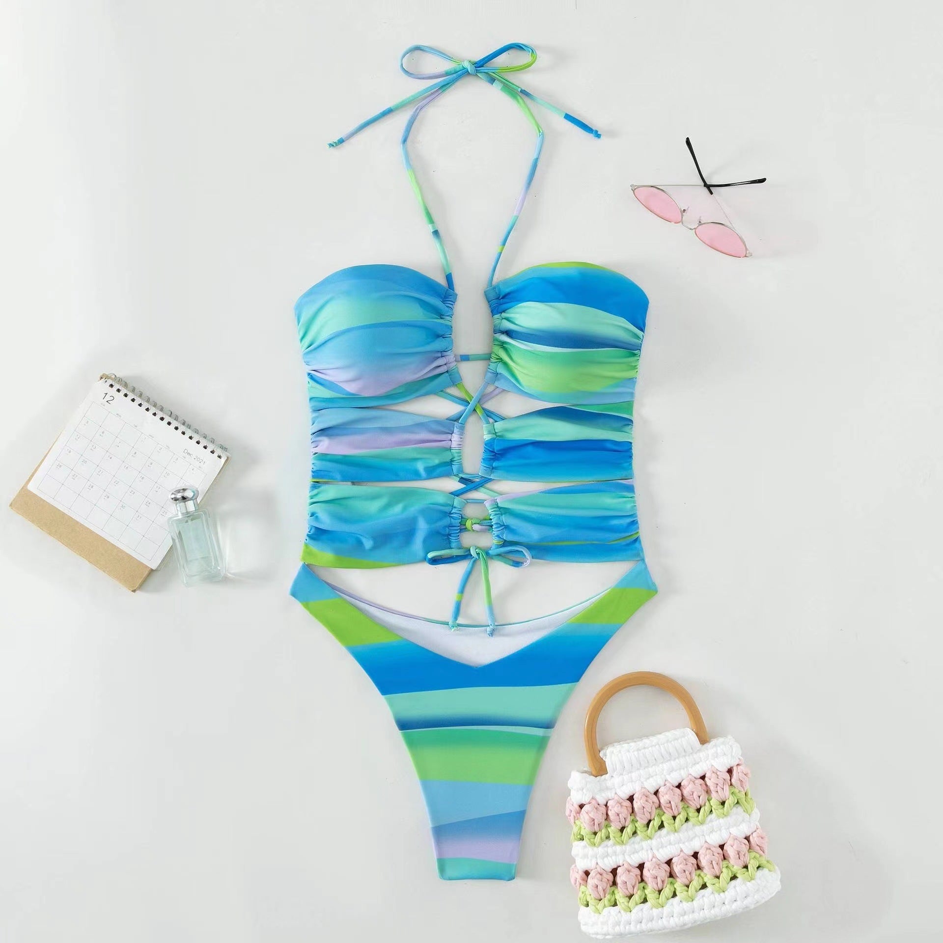 Eltoris Ripped Halter Bodysuit