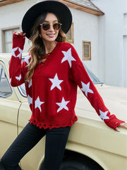 Vintage Star Jacquard Pullover Sweater