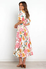 Taylen Maxikleid aus Satin mit Blumen- und Cut-Outs 