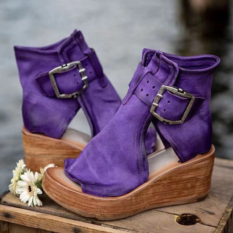 Vintage Fish-Mouth Sandals