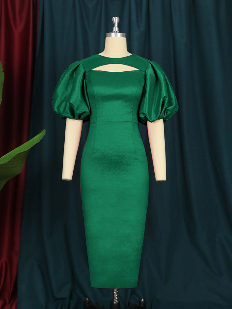 Abendkleid mit Laternenärmeln