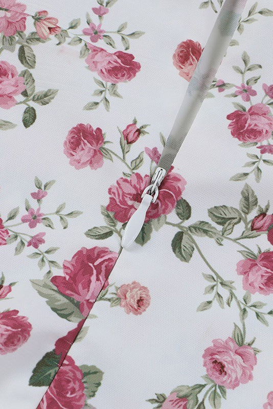 Strapless Floral Mini Dress