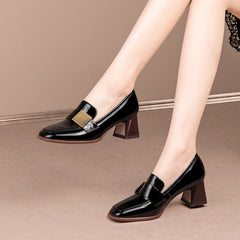 Irie Red Womens Loafers with Heel Newgew