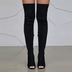 High Fashion Peep Toe Boots