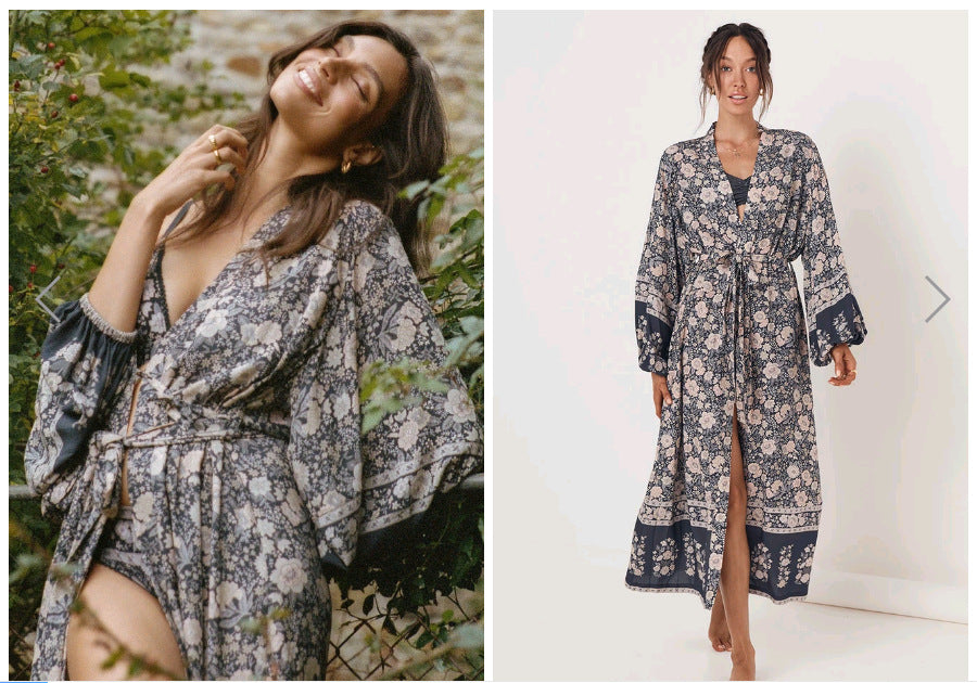 Best Part Textured Floral Duster - FINAL SALE InsStreet