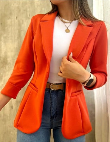 Womens Peak Lapel One Button Jacket Suit