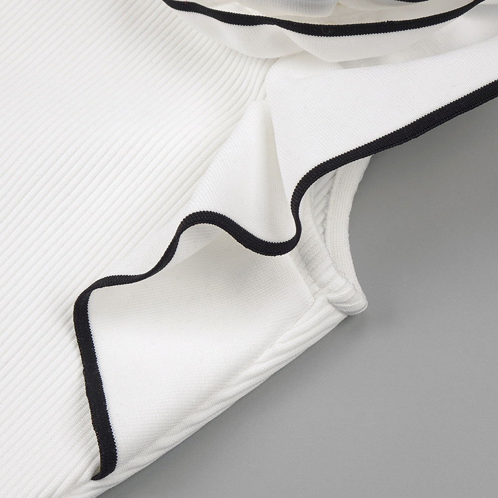 Geblümtes Maxikleid mit Neckholder - Weiß