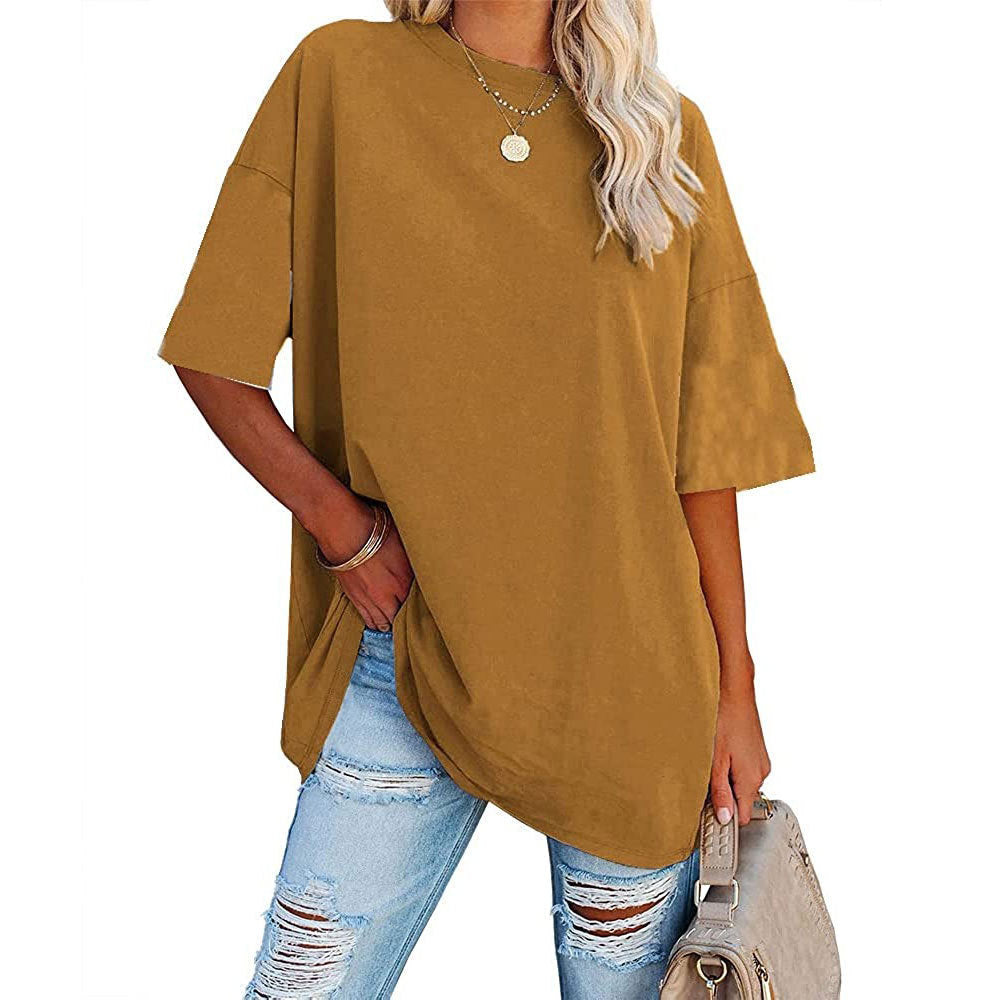 His Cotton Oversized Tee - Tan Ins Street