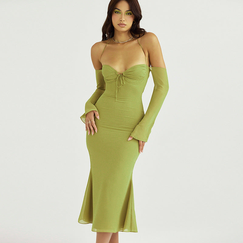 Naomi Halter Midi Dress