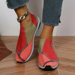 Contrast Color Mesh Sneakers