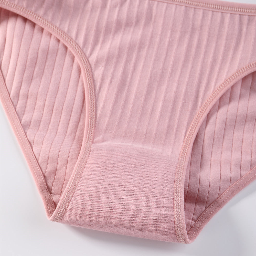 4Pack Rib Lace Trim Panty Set