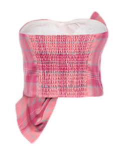 Contrast Twisted Front Tube Top