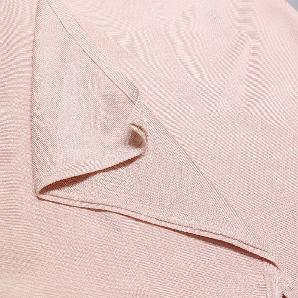 One Shoulder Sleeveless Midi Frill Bandage Dress