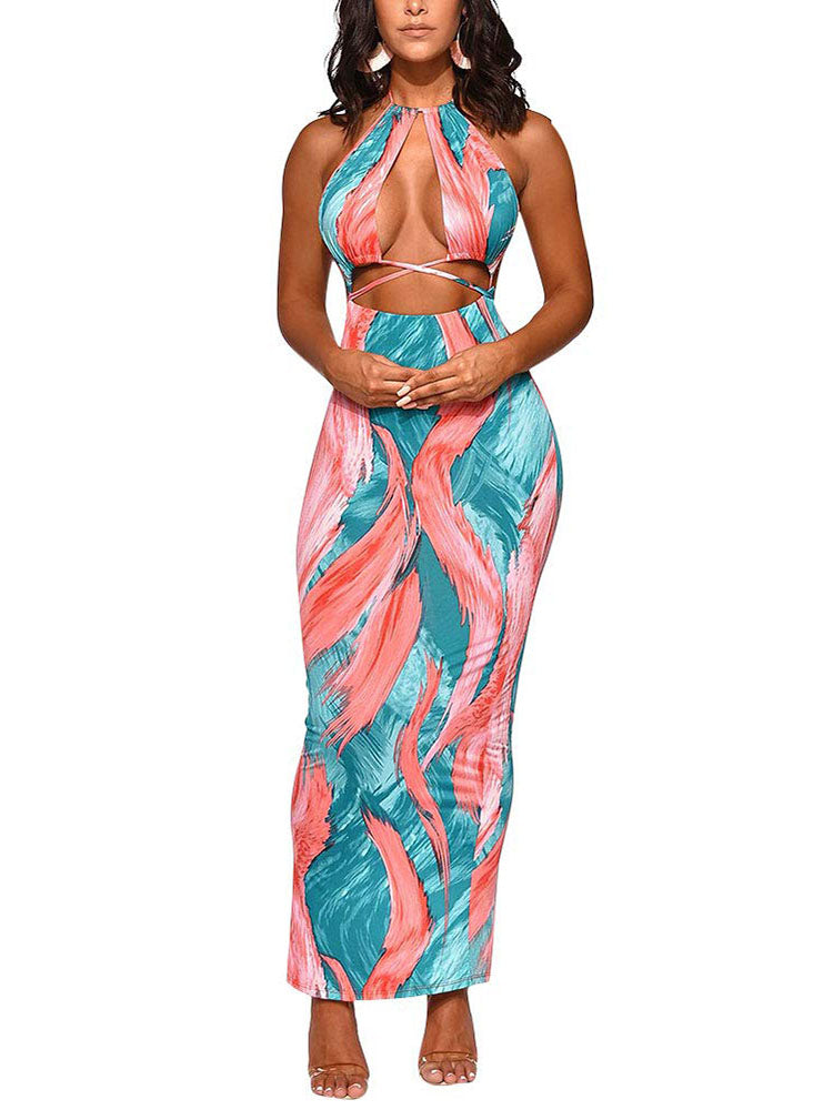 Zweiteilige Outfits mit Neckholder-Top und Maxikleid