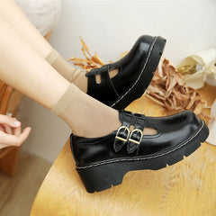 Japanische Retro Mary Janes Schuhe