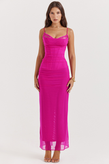Nalini Fuchsia Maxikleid