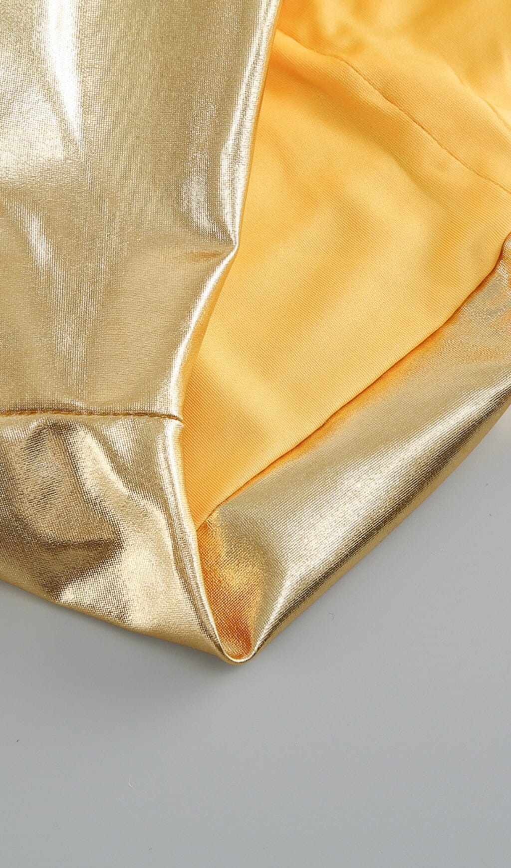 Ruched Strappy Mini Dress In Gold