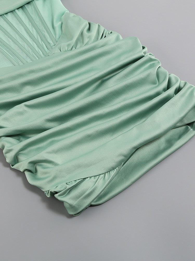 Delphi Off Shoulder Satin Dress