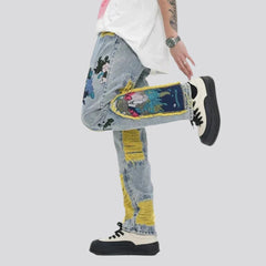Gerade Herrenjeans mit mittlerer Taille