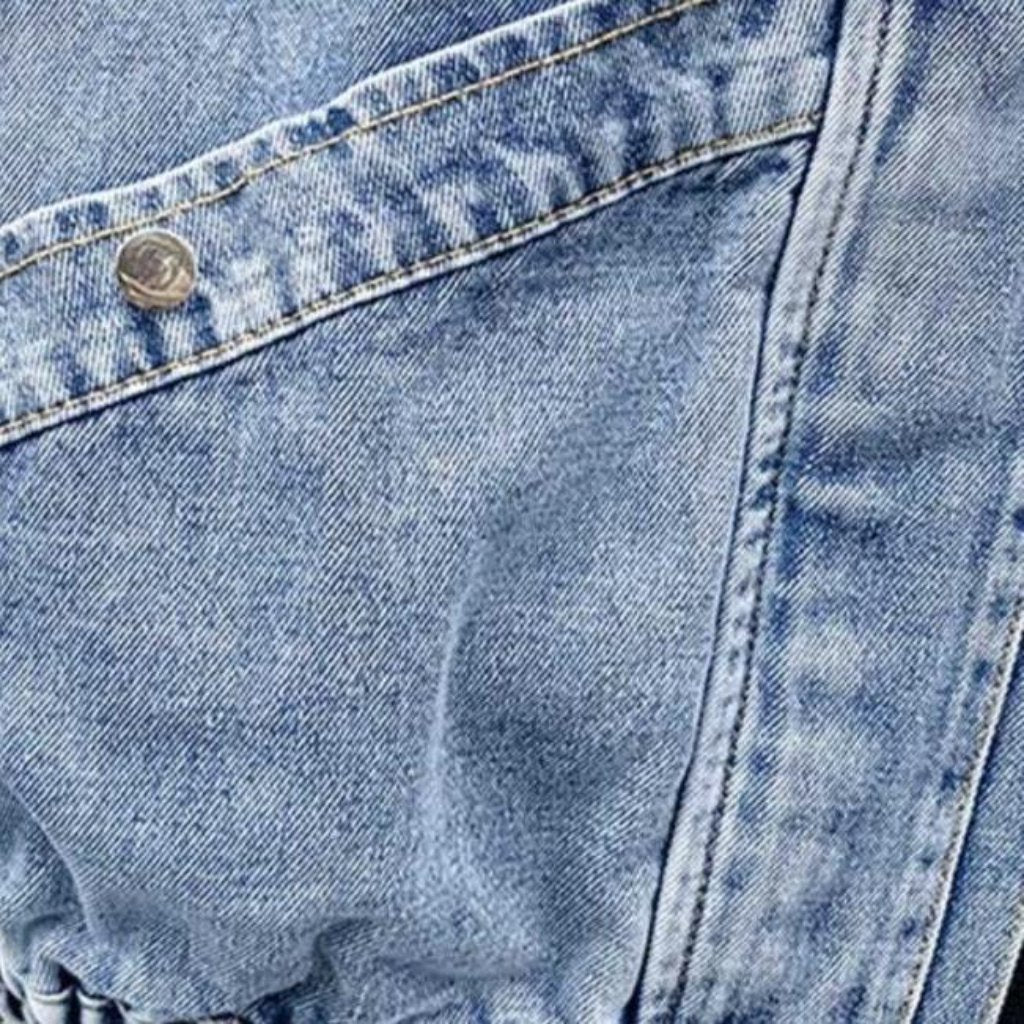 Patchwork y2k denim jacket for women