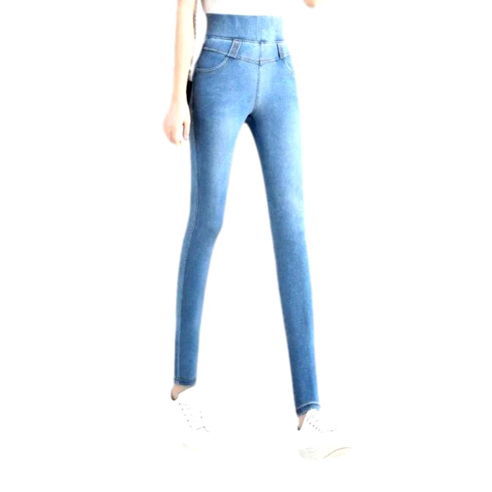 Stonewashed women casual jeans