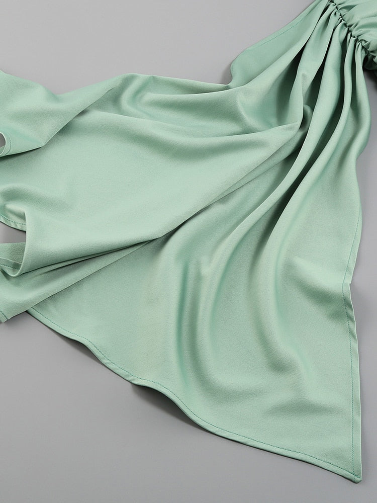 Delphi Off Shoulder Satin Dress