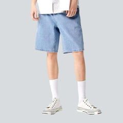 Loose men denim shorts