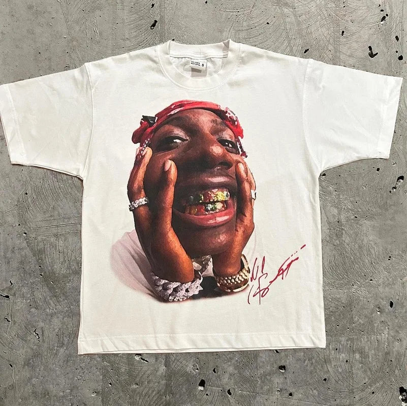 Hip Hop Rapper Herren Portrait T-Shirt