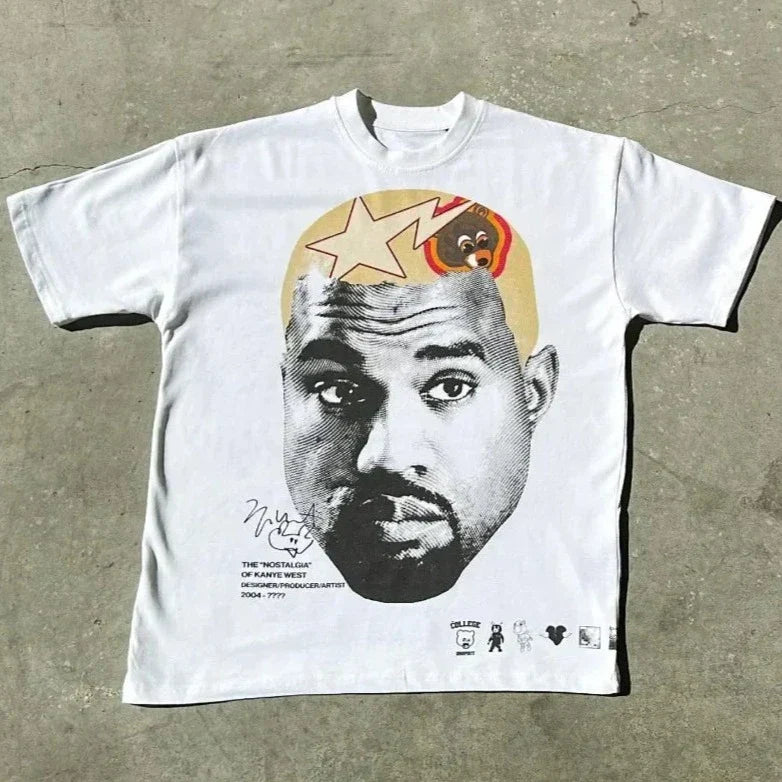 Hip Hop Rapper Herren Portrait T-Shirt