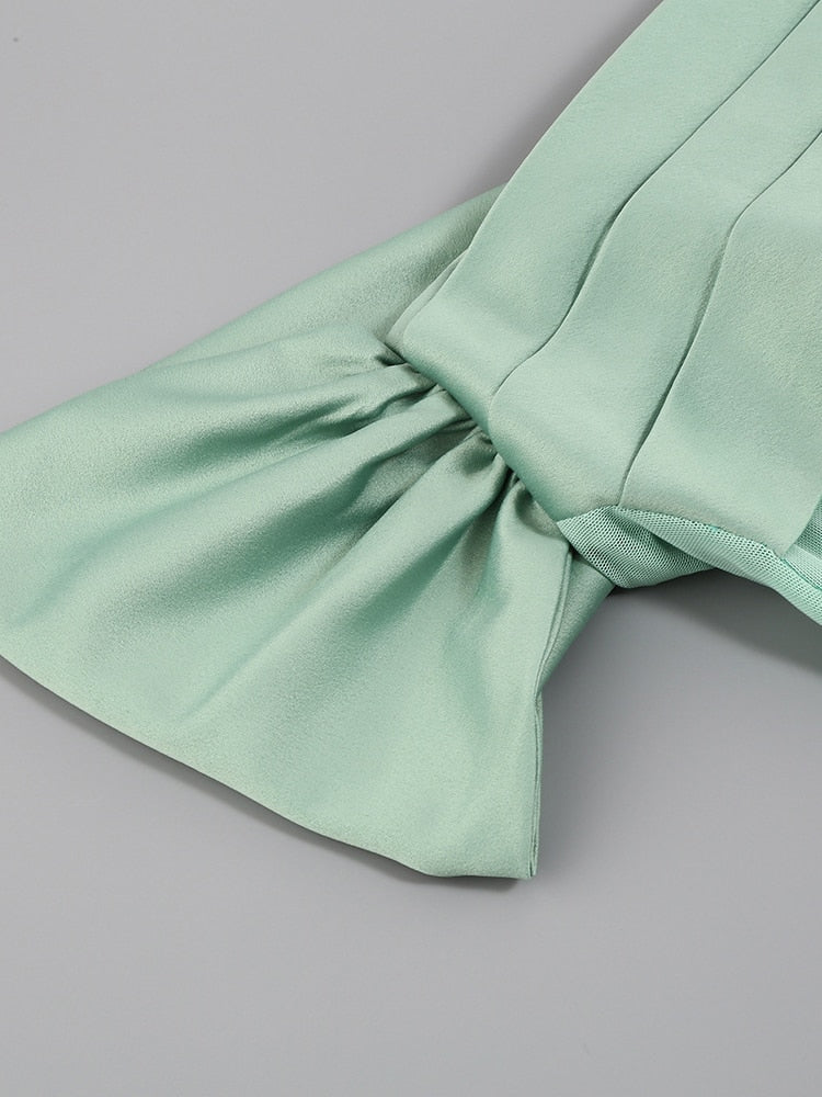 Delphi Off Shoulder Satin Dress