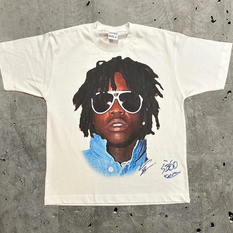 Hip Hop Rapper Herren Portrait T-Shirt