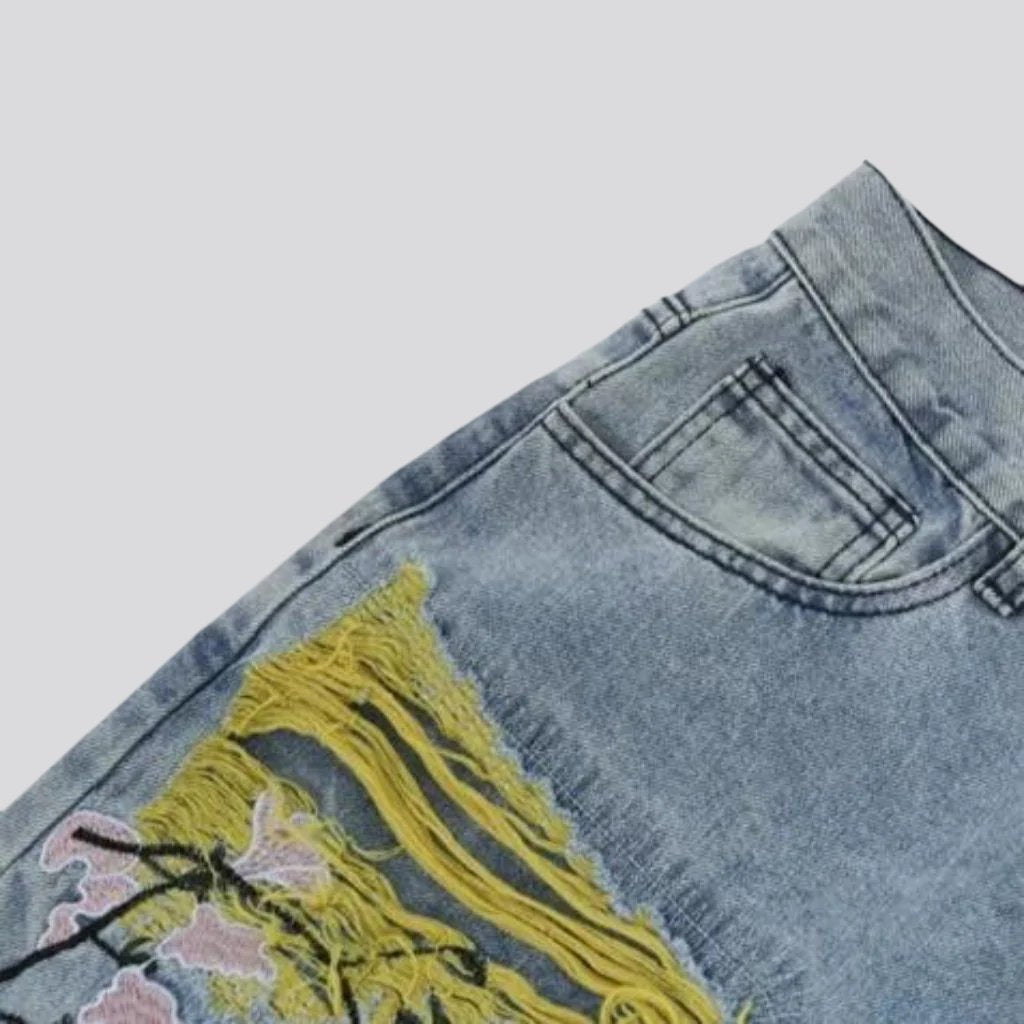 Gerade Herrenjeans mit mittlerer Taille