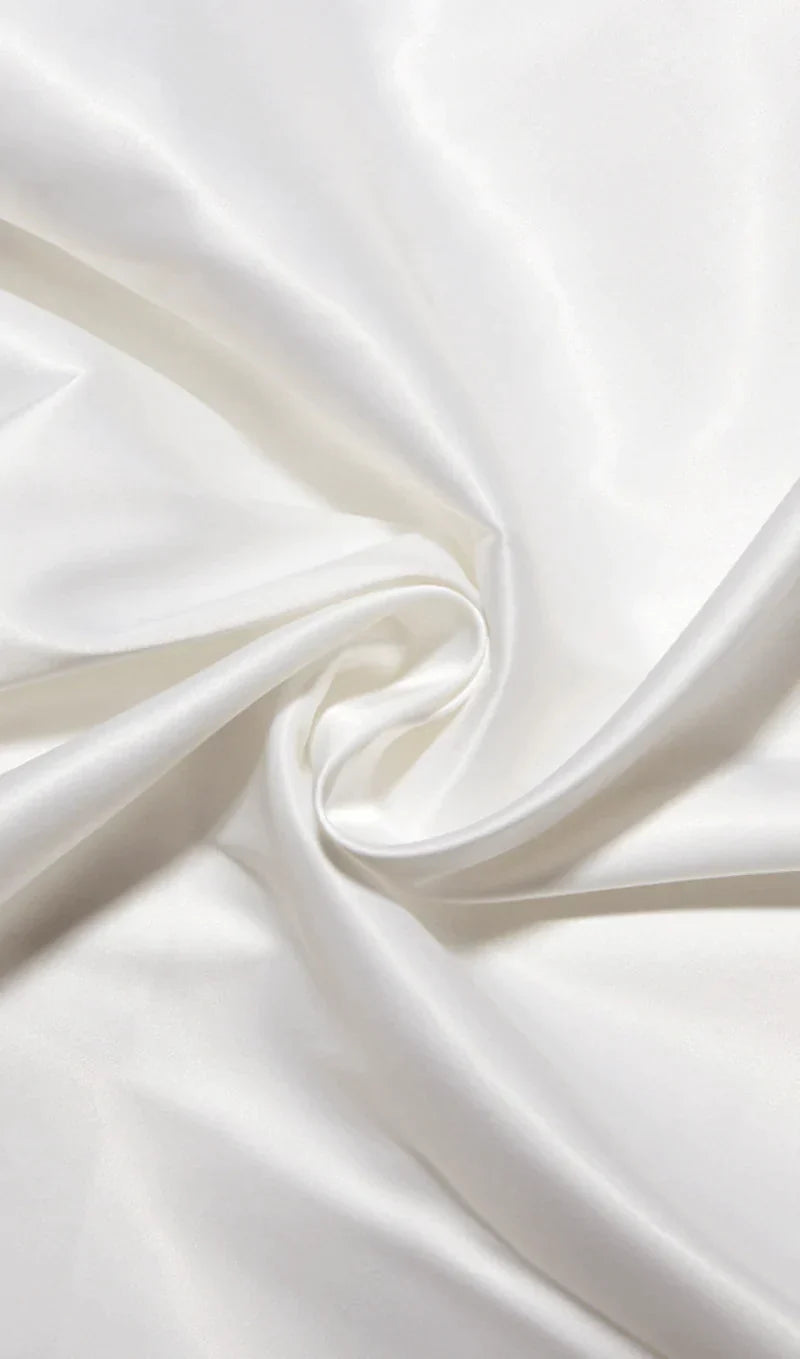 Satin-Korsett-Midikleid in Weiß