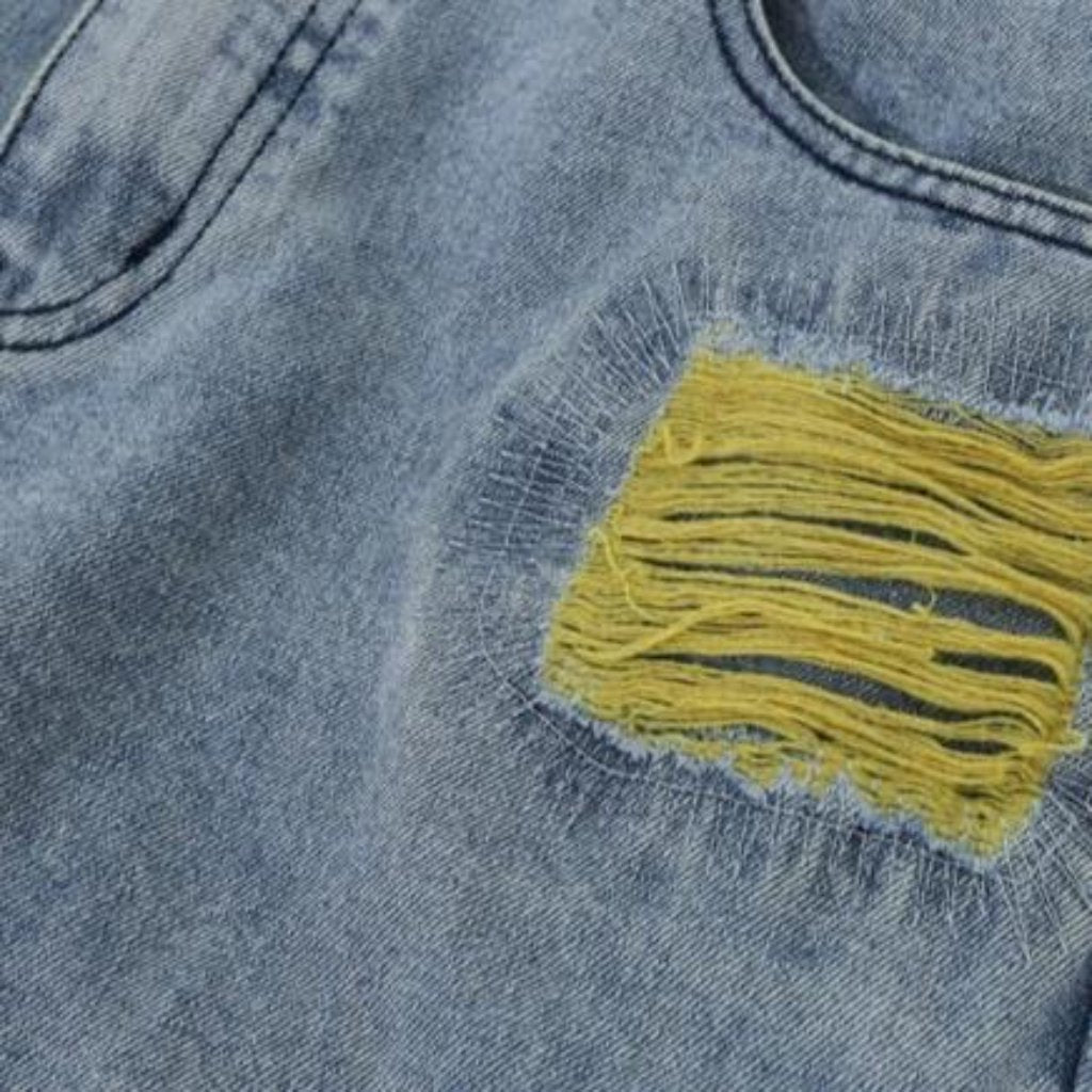 Gerade Herrenjeans mit mittlerer Taille