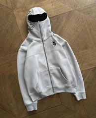 Schwarze Oversize-Hoodies mit Streifen und grafischem Muster