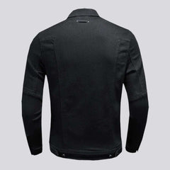 Schwarze schmale Herren Jeansjacke