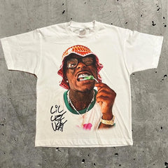Hip Hop Rapper Herren Portrait T-Shirt