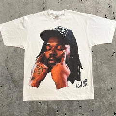 Hip Hop Rapper Herren Portrait T-Shirt