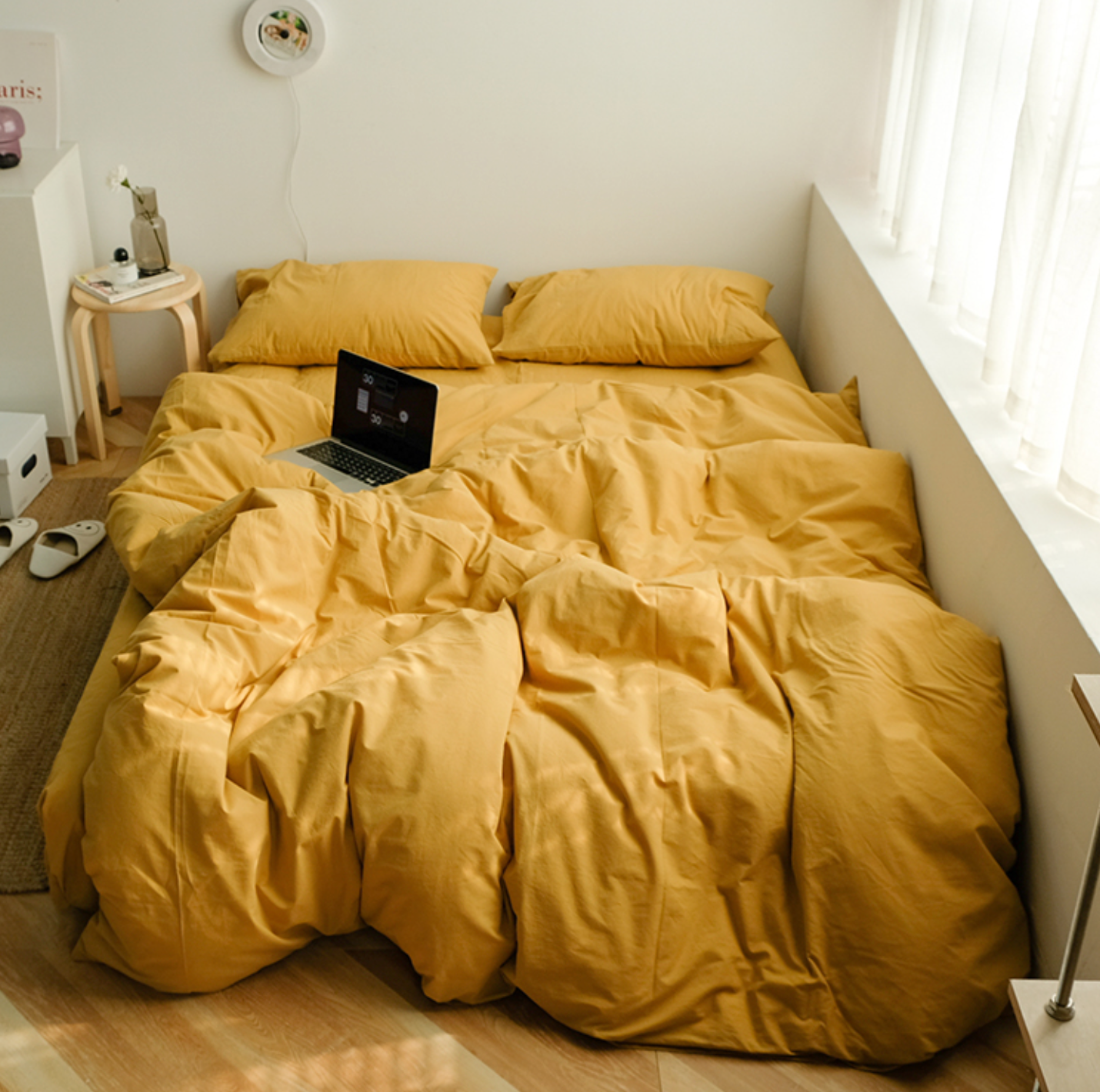 Earth Tone Bedding Set - Gray